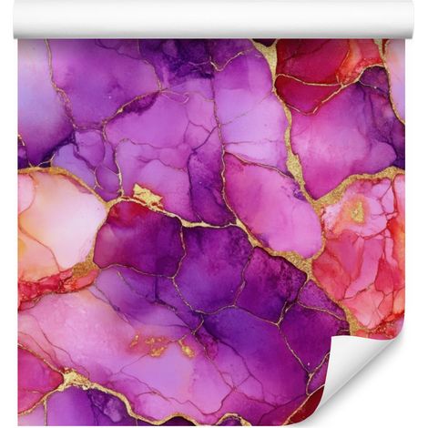Papel pintado Ink en violeta, morado, lavanda y rosa, 50x1000 cm (1/5)