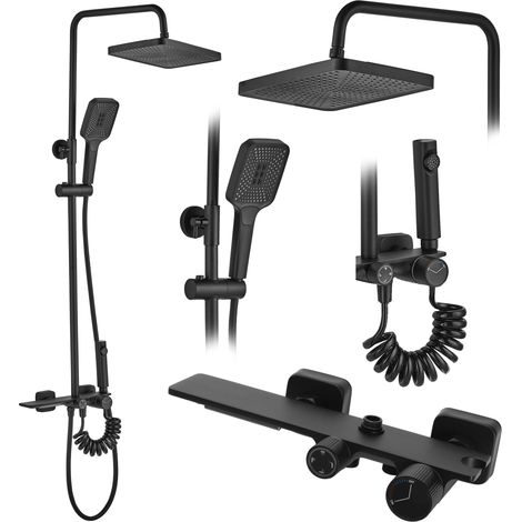 REA DUSCHSET HELIX BLACK