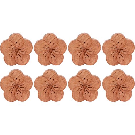 Set mit 8 ätherischen Öldiffusoren für Autos, in Form einer Pflaumenblüte, elegant und kompakt, aus Rosenholz, für den täglichen Gebrauch (1/5)