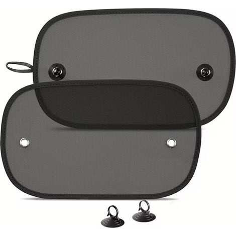 Sonnenschutz für Kinderwagen, 2er-Set, mit Saugnäpfen, UV-beständige Seitensonnenblenden, faltbar. (1/5)