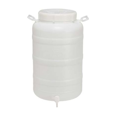 FUSTO BOCCA LARGA X RUBINETTO  HDPE LT 50 MM 355 H.MM 625 3/4F