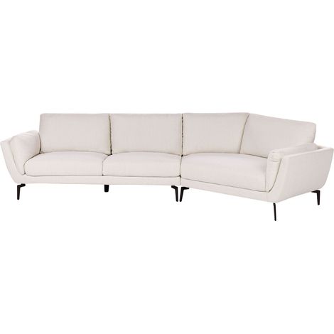 Sofa 3 Seater KANSSELI Fabric Light Beige