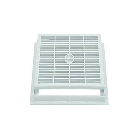 CHIUSINO GRIGLIATO + TELAIO PER POZZETTO in PP copolimero grigio chiaro cm.40x40