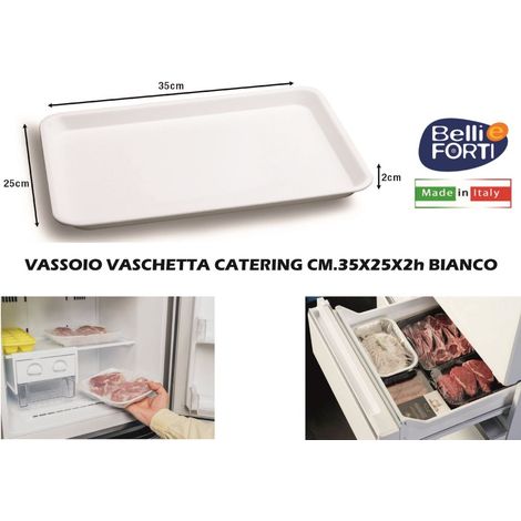 Vaschetta in plastica multiuso catering bianca 35 x 25 cm belli forti