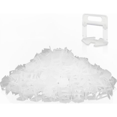 1000 Pièces Croisillon Carrelage Autonivelant Kit Système de Nivellement de Carrelage de 1,5 mm Carrelage Croisillon Autonivelant pour Carrelage Carrelage Sol Carreaux de Mur