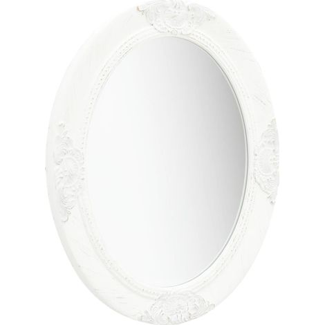 Miroir mural style baroque 50x60 cm Blanc (1/5)