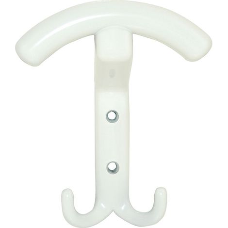 Crochet contemporain laqué blanc CADAP CR001 5S