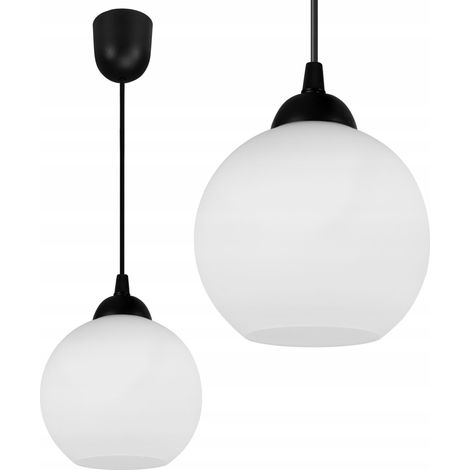 LAMPADA A SOSPENSIONE CLASSICA IN METALLO CON PARALUME IN VETRO