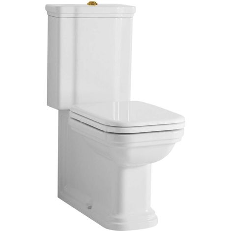 Sapho Kerasan Waldorf - WC-Kombi, Vario-Abgang, weiß/bronze WCSET18-WALDORF (1/3)