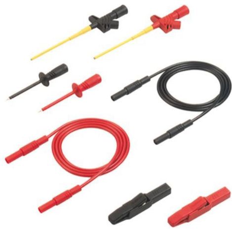 SKS Hirschmann Set de Cables de Medición de Seguridad 1 m Negro