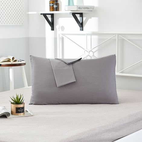 Fundas de almohada para hotel/hogar, juego de 40 unidades, número de artículo 13372, color liso, para almohadas individuales, gris oscuro, 48 x 74 cm. (1/5)
