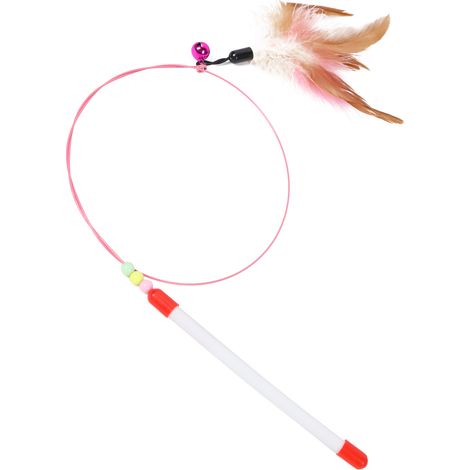 Baguette à plumes rétractable pour chats, jouet interactif à plumes, canne à pêche pour jeux et exercices (1/5)