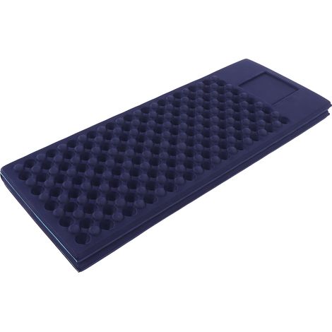 Tapis pliable en EVA cellulaire pour animaux de compagnie, lavable, double face et imperméable, pour chien ou chat (bleu foncé, bleu clair, taille M) (1/5)