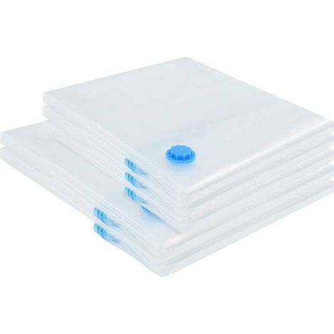 Sacs de rangement 5 pcs Transparent et Bleu 130 x 100 cm (1/5)