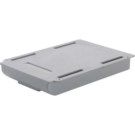 Boîte De Rangement Sous Bureau - Tiroir Auto-adhésif En ABS - Pour Stylos Et Fournitures De Bureau - 22 X 15,5 X 3,5 Cm - Gris - 1 Pièce (1/5)