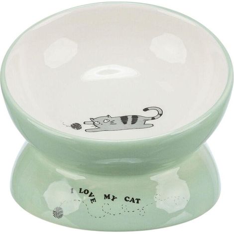 Trixie Comedero ergonómico para perro blanco y verde 150 ml