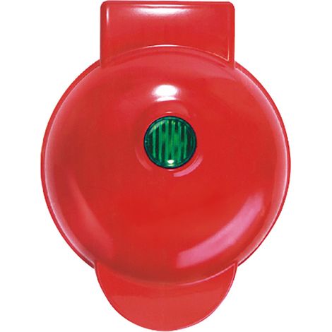 Appareil à gaufres maison, machine à pain, crêpière, mini four à gâteaux, grille-gaufres, presse à sandwichs et petit-déjeuner (rouge) (1/2)
