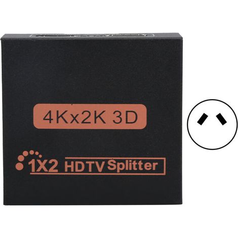 Répartiteur HDMI 4K 1 Entrée 2 Sorties pour Accessoires Informatiques, Alimentation 100‑240V Prise AU (1/5)