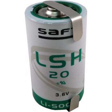 BATTERIA LITIO SAFT LSH20 D 3,6V 13 Ah CON LAMELLE