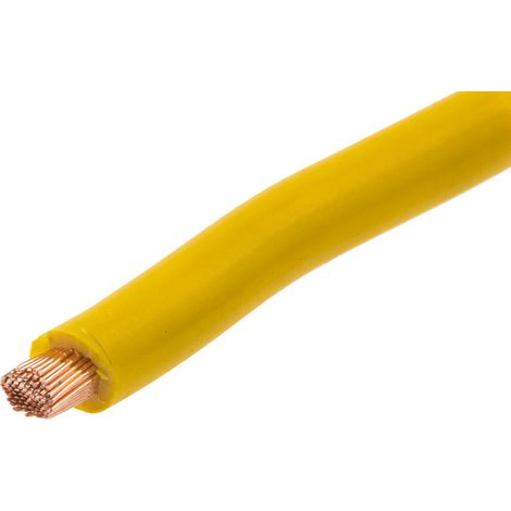 RS PRO Fil de câblage, section 6 mm², 600 V Jaune Cuivre recuit, Maximum +70 °C, 25m ( Prix pour Bobine de 25 Mètres )