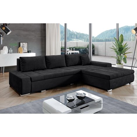 AX LIVING Eckcouch mit Bettfunktion Tunceli Anthrazit - 297 cm breit