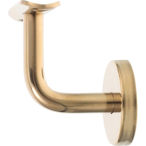 Supports de main courante muraux robustes pour escaliers, dorés, 8,70 x 7,30 x 6,00 cm, fixation sécurisée, 1 paire (1/5)