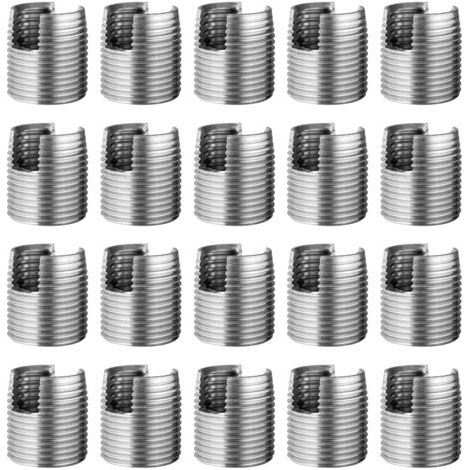 Lot de 20 inserts filetés, vis à fente, écrous autotaraudeurs, réducteurs de filetage, kit de réparation hélicoïdal M101.5-M141.5-18L (1/5)