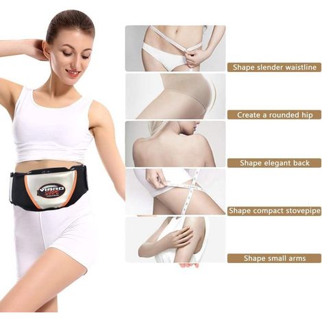 Ceinture amincissante électrique, masseur vibrant brûleur de graisse, ceinture amincissante chauffante pour le ventre, les jambes, les bras, les épaules, le dos et la nuque. (1/5)