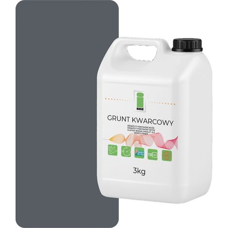 Imprimación de cuarzo para yeso de silicona, 3 kg, gris acero F256 (1/5)