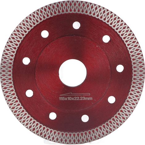 Lame de scie ultra-mince en acier allié au manganèse Red Diamond 65, émaillée céramique, adaptée au granit de 4,5 pouces. (1/5)