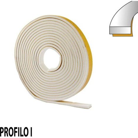 JOINT ADHÉSIF 6 MT EXCESSEUR DE COURANT D'AIR POUR PORTES ET FENÊTRES CAOUTCHOUC 0,9 CM I