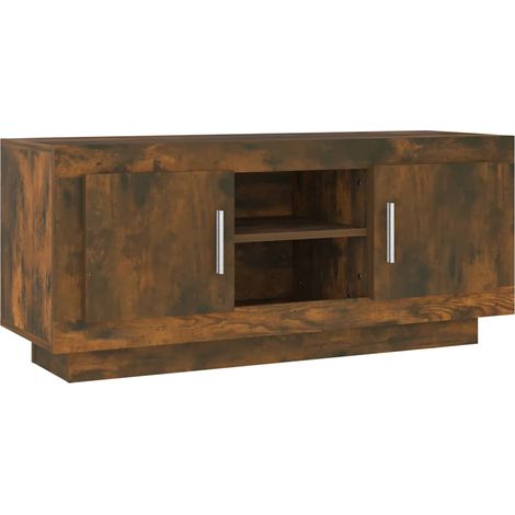 Maison Exclusive - TV-Schrank Räuchereiche 102x35x45 cm Holzwerks