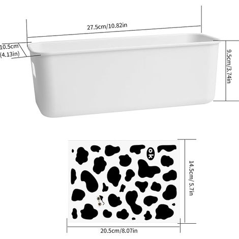 Boîtes de Rangement en Plastique, Panier de Rangement Organisateur Poignées pour Cuisine, Placard, Bureau, Salle de Bain, Jouets, Maison, Cosmétiques, Tiroir, étagères (1/4)