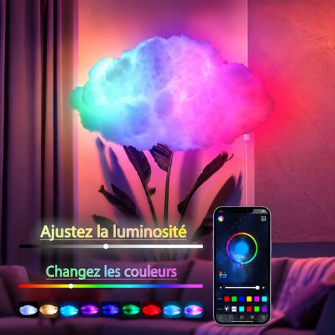 Lampe Nuage LED RGB 3W Contrôle App Rythme Musical 1000 LM 20 × 15 × 15 cm 500 g – Livraison gratuite (1/5)