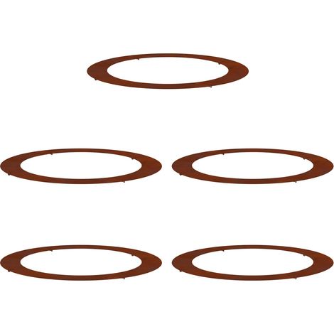 Jardinière  adapté pour anneaux d'arbre plats 5 pcs Marron Ø90 / 120 cm (1/5)