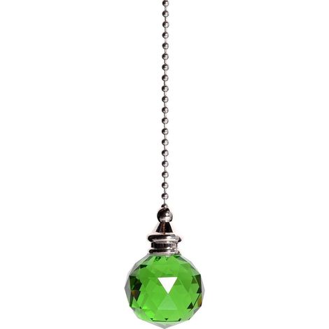 Chaîne De Tir Pour Ventilateur Plafond - Boule En Cristal Avec Connecteur D'Extension - Pour Luminaire Et Ventilateur Plafond - Lot De 1 (1/3)