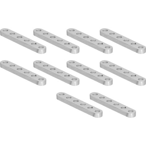 10 supports droits plats en aluminium 4 x 8 mm pour équipements de robotique et d'ingénierie (3102-0006-0048) (1/5)