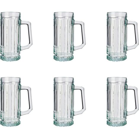 Bierglas, Bierkrug, Maßkrug, Bierseidel mit Schild 6er Set Biergläser, Gambrinus - 0,3 Liter
