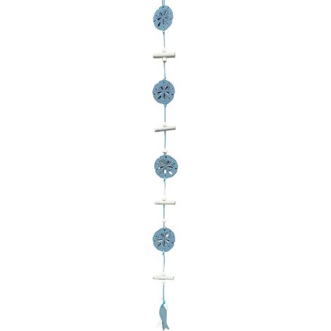 Decoration Marine 85cm Océan Deco Murale Bois Fleur Ronde Decoration Salle de Bain Theme Marin pour Cadres Portes Rebords Fenêtres Balcons ou Jardins (1/5)