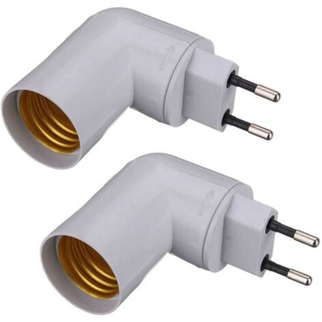 Douille E27 avec Interrupteur sans Fil pour Lampe Murale, AC 230V, Support Ampoule LED, Adaptateur E27 pour Lampe de Lit Chambre, Spot E27 Lampe, lot de 2 (sans ampoule) (1/5)