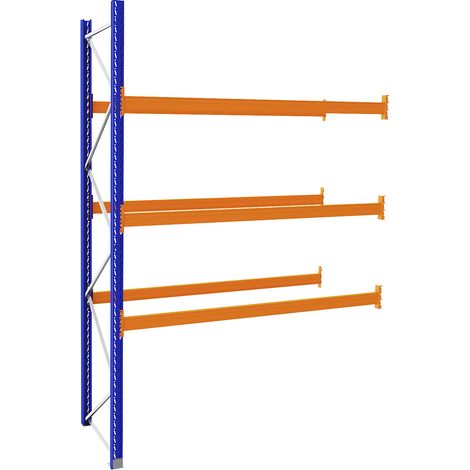 eurokraft pro, Rayonnage à palettes en acier, bleu/orange, h x