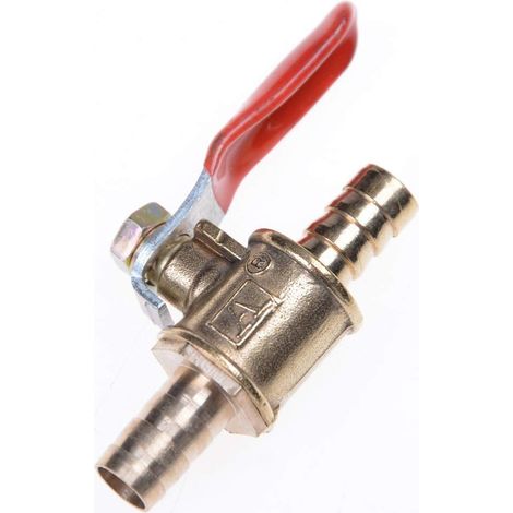 Vanne à bille en cuivre pour tube pneumatique 8 mm, vanne à bille double à prise de force, vanne droite, vanne à bille double pagode, interrupteur de vanne (1/5)