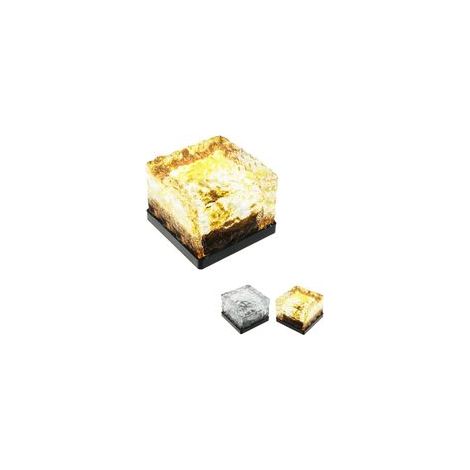Pavé Lumineux Solaires LED Verre Gravé. Lumière Solaire de Jardin étanche IP65 pour jardin, terrasse, allée, piscine, escalier (10cm-1ud)