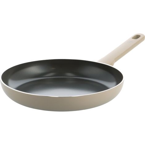 GreenChef Tones Padella con Rivestimento Ceramico Antiaderente, 28 cm, Compatibile Induzione, Senza PFAS, Adatta Forno 200 °C, Lavabile Lavastoviglie, Tortora (1/5)