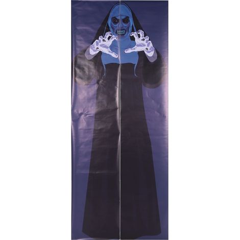 Autocollant Porte Halloween Étanche Décor Effrayant Innovant Décoration Fête WSMT001 (1/5)