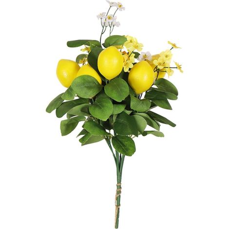 Bouquet Simulé de Fleurs Artificielles Jaunes à 7 Branches Décoratives (1/5)