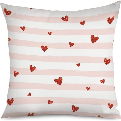 Housse de coussin cœurs et étoiles, rêveur (1/5)