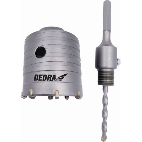 Broca de corona DEDRA HM de 65 mm: para hormigón, ladrillos y bloques huecos