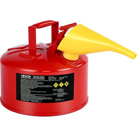 Versement facile et stockage étanche, bidon d'essence de sécurité 9,5 L rouge pour liquides inflammables (1/5)