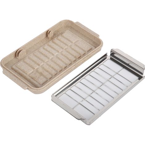 Boîte de Rangement à Beurre en Acier Inoxydable avec Couvercle Transparent pour Cuisine (1/5)